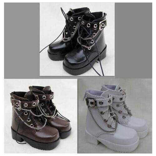 G10-064 children toy BJD/SD dolls props Accessoriess Lace-up chain shoes shoes black white brown 1 pair