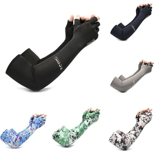 Long Gloves Cool Men Women Arm Sleeve Gloves Arm Warmers Gloves Running Cycling Sleeves Fishing Bike Sport Protective Gloves