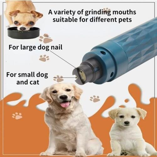 Electric Pet Nail Clipper Dog Nail Grinder Painless Cat Paws Pet Nail Cutter Pet Grooming Trimmer LED