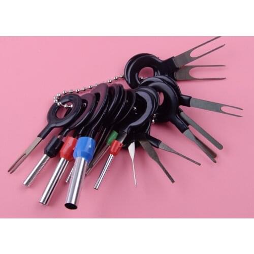 DWCX New 18pcs Car Wire Terminal Removal Tool Electrical Wiring Crimp Connector Release Pin Puller Extractor Kit