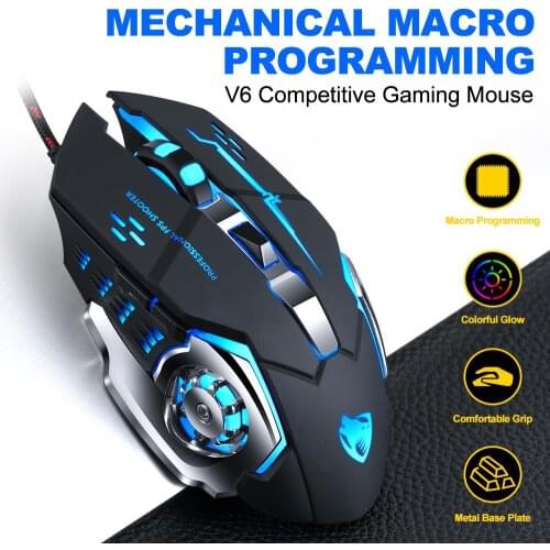 Computer Mouse English Edition Mechanical Game Wired Mouse USB Mouse For Desktop Computer