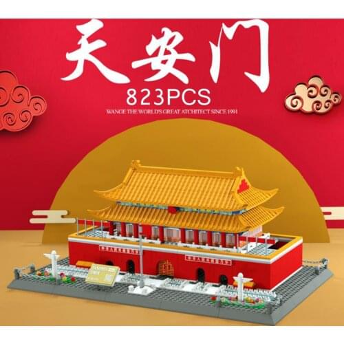 Disney Mickey mouse Around the World building block China beijing Tianan men model brick assemble toy nanobrick for gifts