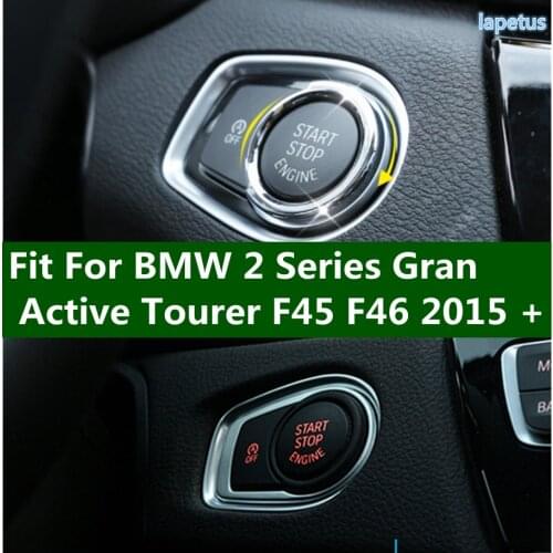 Lapetus ABS ! Start Stop Engine System Key Button Decoration Cover Trim For BMW 2 Series Gran Active Tourer F45 F46 2015 - 2019
