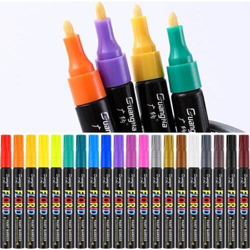 1Pcs Color Paint Marker Pen Art Supplies For DIY Rock Drawing Multifunction Canvas Waterproof Pens Glass Graffiti Marker Pe S5Q6