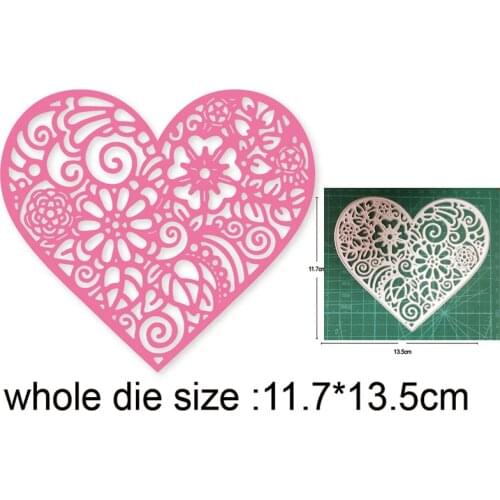 Metal cutting dies cut die mold lace heart frame decoration Scrapbooking dies paper craft knife mould blade punch stencils dies