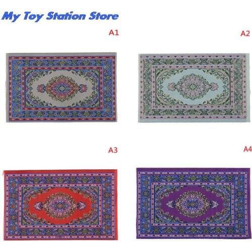1/12 Scale Dollhouse Miniature Floor Coverings for Dolls House Any Rooms Furniture Decor Accs Turkish Style Area Rug/Carpet/Mat