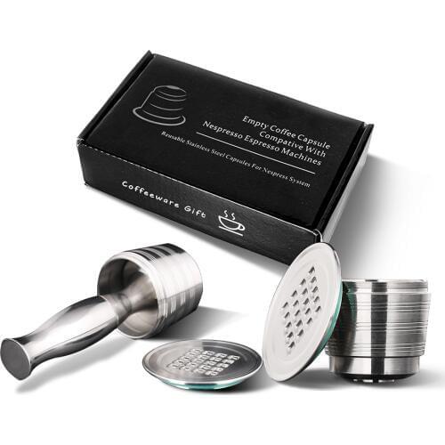 Nespresso Refillable Capsule Reusable Coffee Filter Dripper Steel Nespresso Cafeteira Capsulas De Cafe Recargables Reutilizables