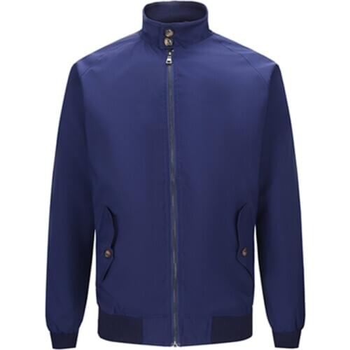 2020 New Autumn Men Jacket Casual Zipper Solid Stand Collar Waterproof Mens Jackets Brand Clothing Male Outwear Plus Size 4XL