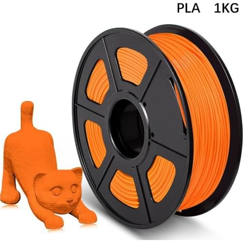 3D Filament PLA 1kg 1.75mm for FDM 3D Printer Orange 2.2 LBS Tolerance 0.02mm Non-toxic Filaments No Bubble Printing Material