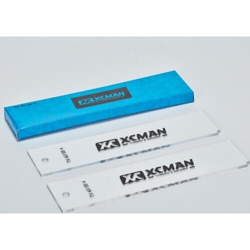 XCMAN Freeride Ski & Snowboard Base Wax Plastic Scraper 4mm Thick(Clear) - Corner Notch for Edge Cleaning and 2piece