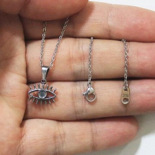 1pc Cast Beauty Stainless Steel Pendant Necklace Vintage Irregular Square Charms Necklaces Women Kids Girls Love Jewelry Gift