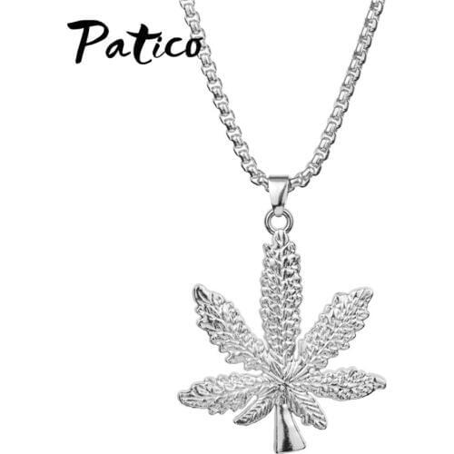 Hip Hop Tree Leaf Necklace For Women Men Party Pendants Necklaces Unisex Plant Jewelry Drop Shipping Collar Luxury Choker