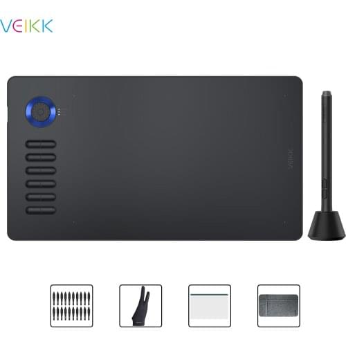 VEIKK Drawing Tablet A15Pro Online Education Art Graphic Tablet 10x6 inches Digital Drawing Pad For Artists 8192 Levels Pressure