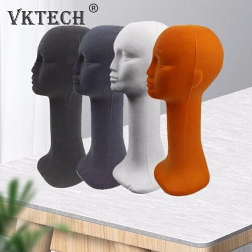 Practical Flocking Foam Head Mold Wigs Glasses Hat Scarf Display Holder Stand Model Photograph Props Adult Mannequin Head
