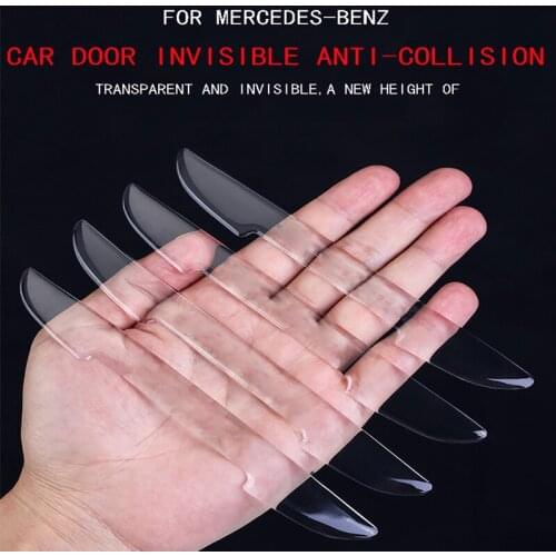 Car Door Transparent Anti-Collison Protector Strips For Mercedes Benz Rearview Mirror Stickers Side Edge Protection Guards
