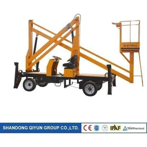 Qiyun self-propelled boom lift chary picker boom lift mini self-propelled crane boom lifter mini crane boom lifter