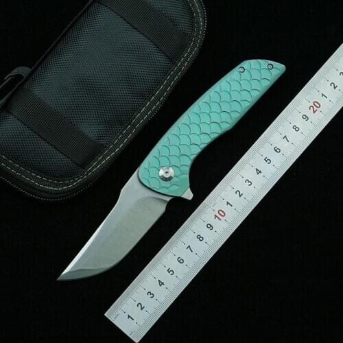 LEMIFSHE Hokkaido Folding Knife M390 Blade Titanium Alloy Handle Outdoor Camping Hunting Pocket Fruit Knife Tactical EDC Tool