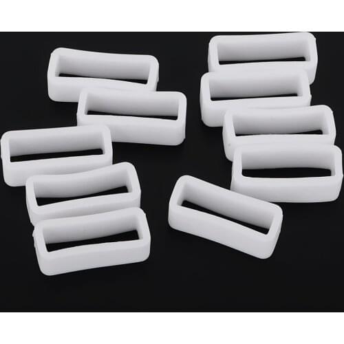10PCS 20mm Rubber Replacement Watch Band Loops PVC Watch Strap Holder Ring Keeper