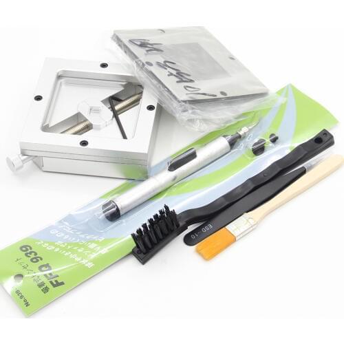 90mm Diagonal Aluminium alloy BGA Reballing Station 90mm Universal Bga Stencil 9 pcs BGA solder ball