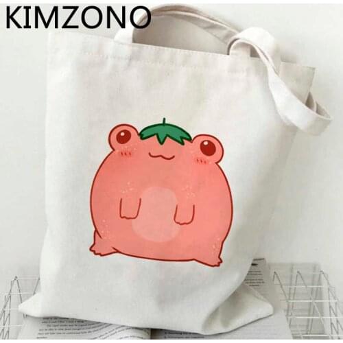 Strawberry shopping bag shopper grocery cotton recycle bag handbag reusable bag string reciclaje bolsas ecologicas cloth cabas
