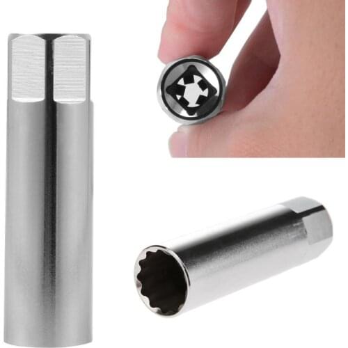 Silver White Spark Plug Socket 3/8" 14mm 12 Poin Thin Wall For BMW Citroen Mini Mercedes Renault Peugeot Easy To Carry