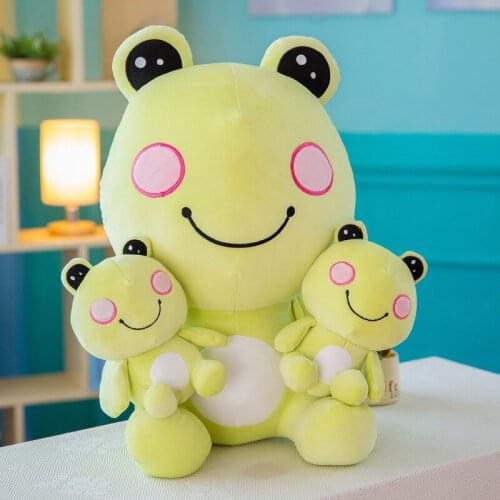 Zqswkl 25/40/60cm creative frog plush toy adorable soft frog doll childrens birthday gift christmas large stuffed toys