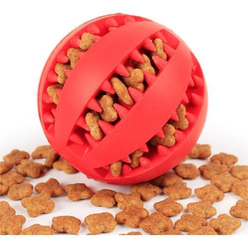Snack Colorful Natural Rubber Pet Dog Puppy Dental Ball Teething Healthy Teeth Gums Chew Toys PL007