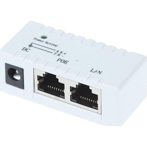 10/100Mbp 12V - 48V Passive POE Injector Splitter Wall Mount Adapter For IP Camera VoIP Phone Netwrok AP device Networking