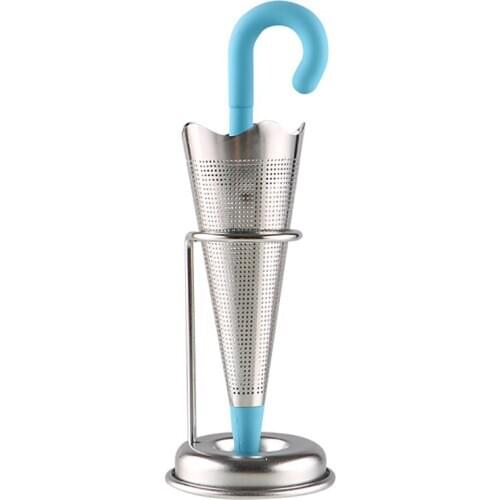 10 Tea Infuser Umbrellas with Stand Loose Tea Leaf Steeper Strainers Favors
