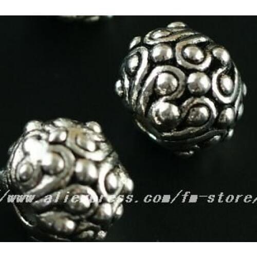 100Pcs Tibet Silver Bali Style Spacer Bead 7*6mm