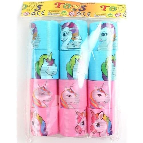 12PCS Mini Rainbow Magic Springs Toys Happy Face Kids Birthday Party Favors Classroom Prizes Goodie Bag Pinata Fillers