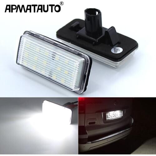 2Pcs No Error Canbus Car LED Number License Plate Light for Toyota Land Cruiser 100 200 Prado 120 Reiz 4D Mark X Accessories