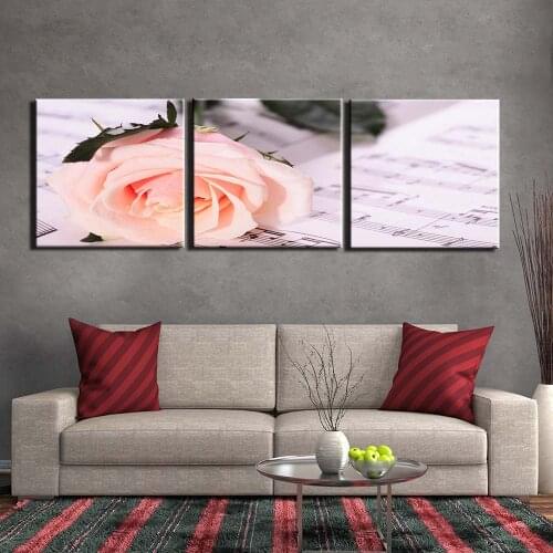 Canvas Painting 3 Pieces Abstract flower Posters Modern Home Wall Decor Canvas Art HD Print Wall Pictures For Child Bedroom