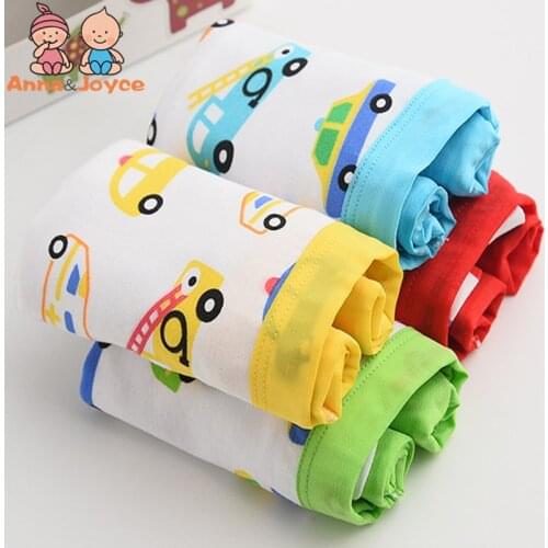 4 Pcs/lot Boys Boxer Modal Underwear Boys Underwear Cartoon Printing Cotton Breathable Pants Kids Shorts HTNM0057