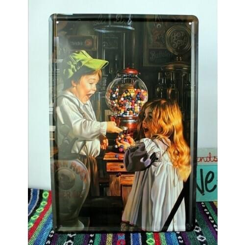 50pcs/lot Metal Sign shabby chic Vintage Advertisement Tin Sign Metal Poster Club Bar Home Old Wall Art Hanging Logo Plaque Deco