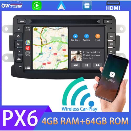 Android 10 5*USB Car DVD Multimedia Player For Renault Dacia Duster Lodgy Sandero Captur Logan 2 Xray 2 PX6 4+64G GPS Radio IPS