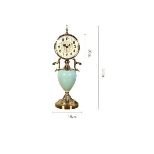 Decorative Retro Table Desktop Clocks Living Room Bedroom Vintage Clock Nostalgic Ornaments Table Desktop Quartz Ornaments