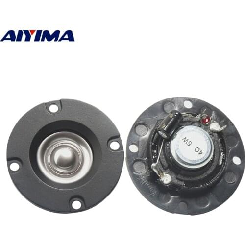 AIYIMA 2INCH Tweeter Speaker 4Ohm 5W Dome Metal Film Treble Car Loudspeaker Upgrade Professional Altavoz with Capacitor 2PCS
