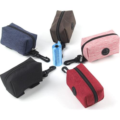 Pet Waste Bag Dispenser Portable Dog Poop Bag Garbage Bag for Dogs Trash Bags Holder Dog Supplies Oxford Cloth Dog Walking Bag