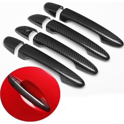 For Mazda 2 2008-2019 Mazda 3 2010-2019 Mazda 6 2007 - 2019 Styling Carbon Fiber Chrome Car Door Handle Cover Car Accessories