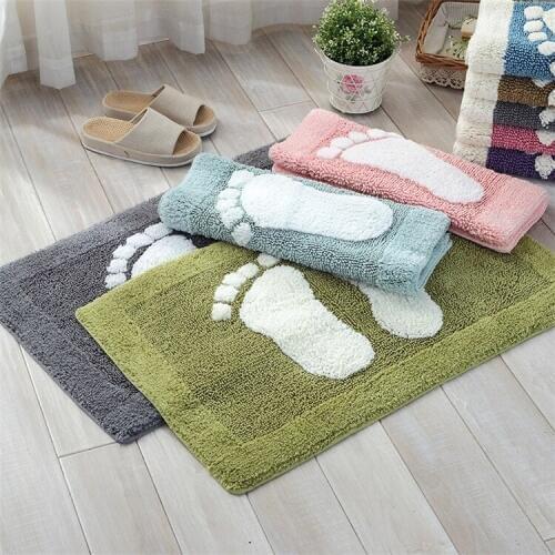 Home Cartoon Chenille Bathroom Big Feet Mat Door Kitchen Bathroom Living Room Home Carpet