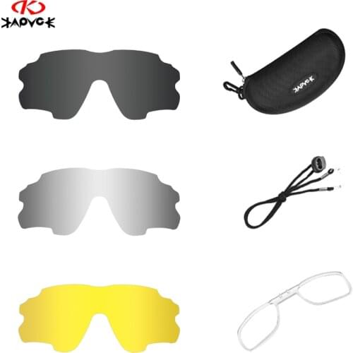 KEBR Full Red Blue Green Polarized Lens Photochromic Replacement Lenses Cycling Bicycle Sun Glasses Eyewear frame Suitable