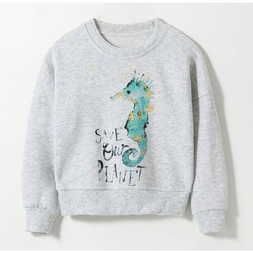 Quality Kids Sweaters Hoodies Bebe Girls Fleeces Sweatshirts Children 100% Terry Cotton Casual T-shirt Cartoon Baby Girl Clothes