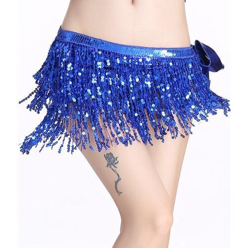 Belly Dance Costume Ladies Waist Chain Sequined Fringed Hip Towel Fashion Bollywood Indian Bellydance Costume Accessories