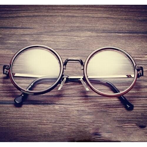 Round Reading Glasses Women Men Full-rim Alloy Frame Classic Fashion Retro High Quality Anti Blu Ray 1 2 3 to 4