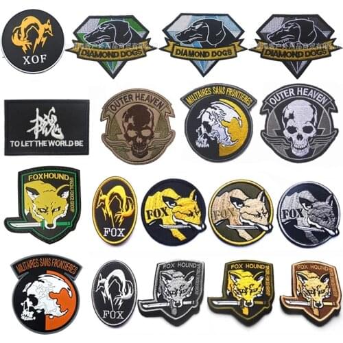 Metal Gear Solid Foxhound Emblem Patches Fox Hound Uniform Patch Badge Military Fox Hound Special Force Group Patches