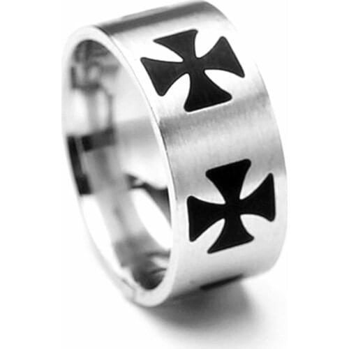 MOREDEAR Top Quality Stainless Steel Cross Ring Cross Charms Titanium Ring Men & Women Jewelry Free Shipping OTR20