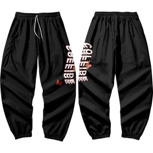 2021 Men Casual Hip Hop Pocket Joggers Cargo Pants Male Black Print Trousers Sweatpants Streetwear Pants
