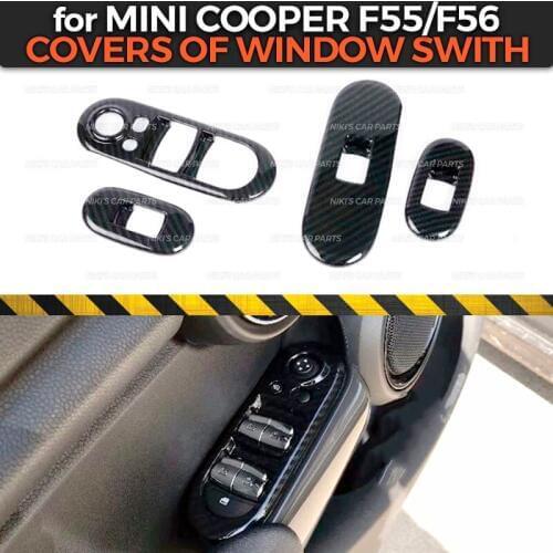 Covers of window swith case for BMW Mini Cooper F55 2014-2018 ABS plastic 1 set / 4 pcs molding decoration car styling