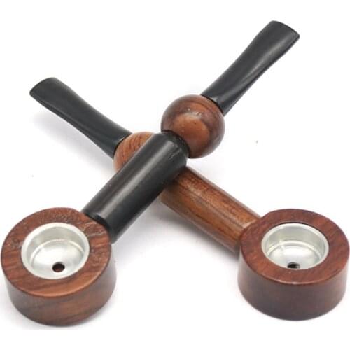 Crude Wood Mini Pipes Rotation Portable Creative Smoking Pipe Herb Tobacco Pipe Gifts Narguile Grinder Smoke Mouthpiece